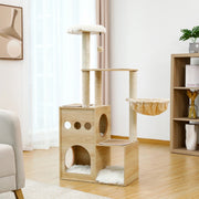 wooden cat tree with sisal posts, view 6 - MRSLM