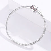 925 silver diy basic leaf bracelet, view 3 - MRSLM