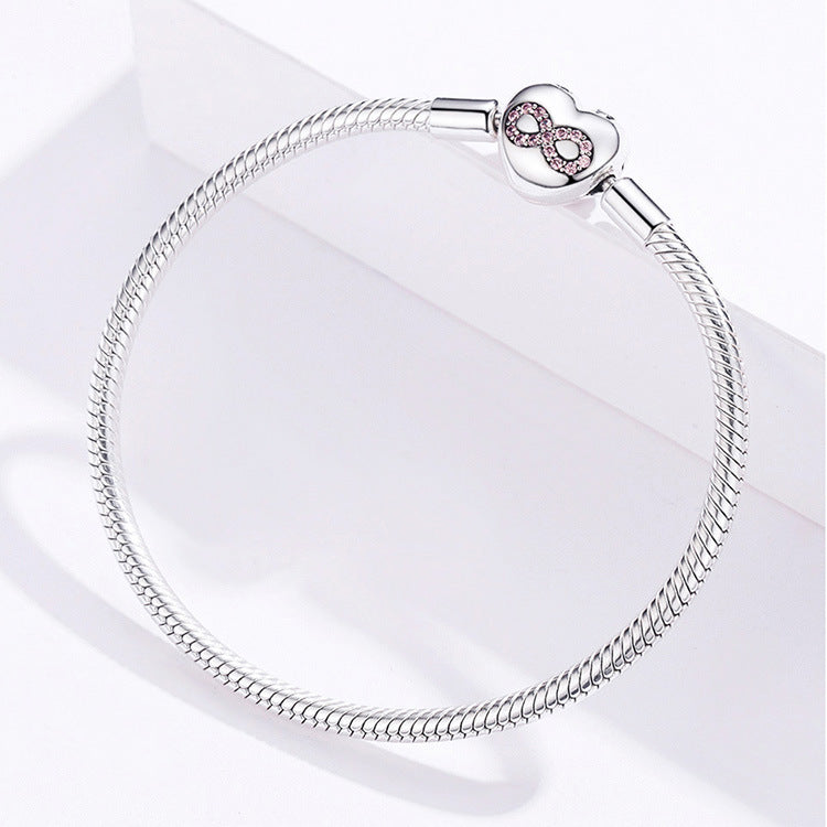 925 silver diy basic leaf bracelet, view 3 - MRSLM
