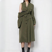 high waist windbreaker trench coat - MRSLM