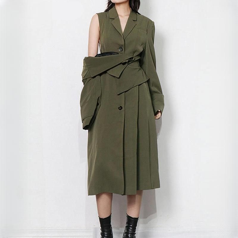 high waist windbreaker trench coat - MRSLM