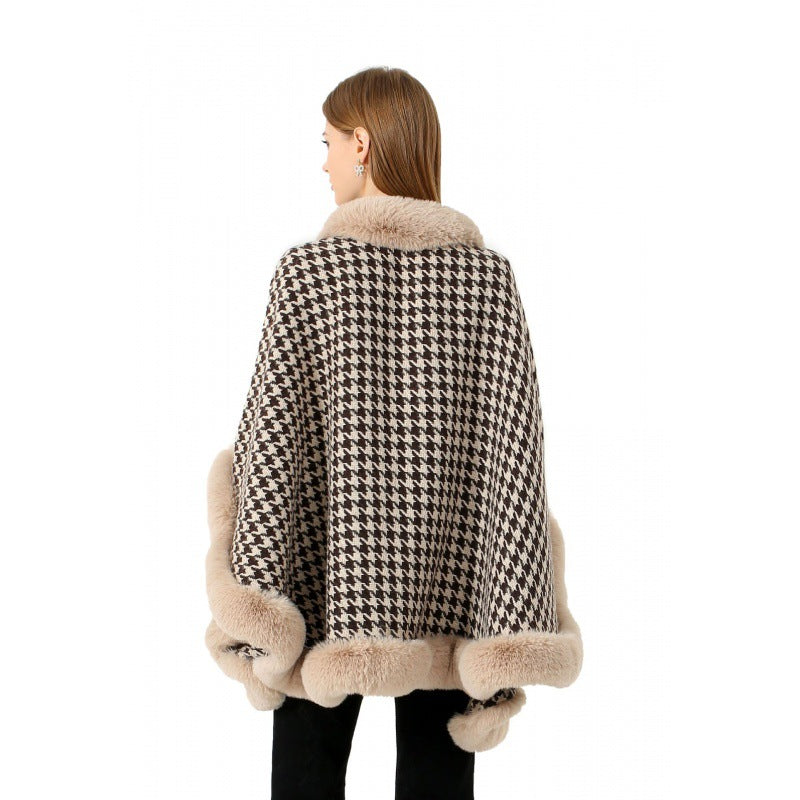 Faux cashmere cape shawl, view 2 - MRSLM