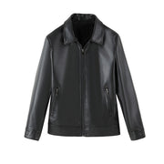 Faux leather lapel business jacket, view 6 - MRSLM