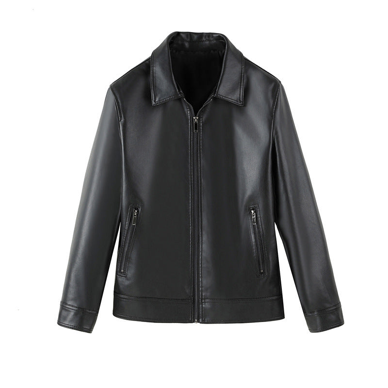 Faux leather lapel business jacket, view 6 - MRSLM