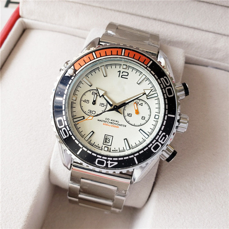 men's two-eye calendar quartz watch, view 3 - MRSLM