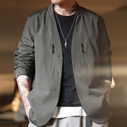 men's collarless casual suit jacket, view 2 - MRSLM