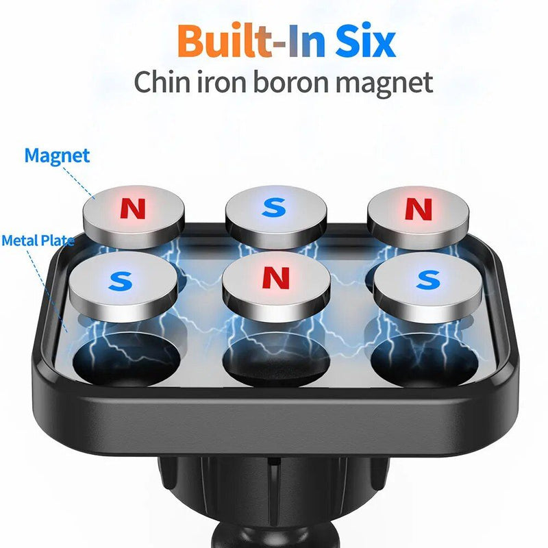 360° Rotatable Magnetic Air Vent Car Phone Holder – Universal Fit