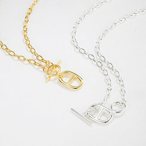 S925 silver pig nose necklace - MRSLM