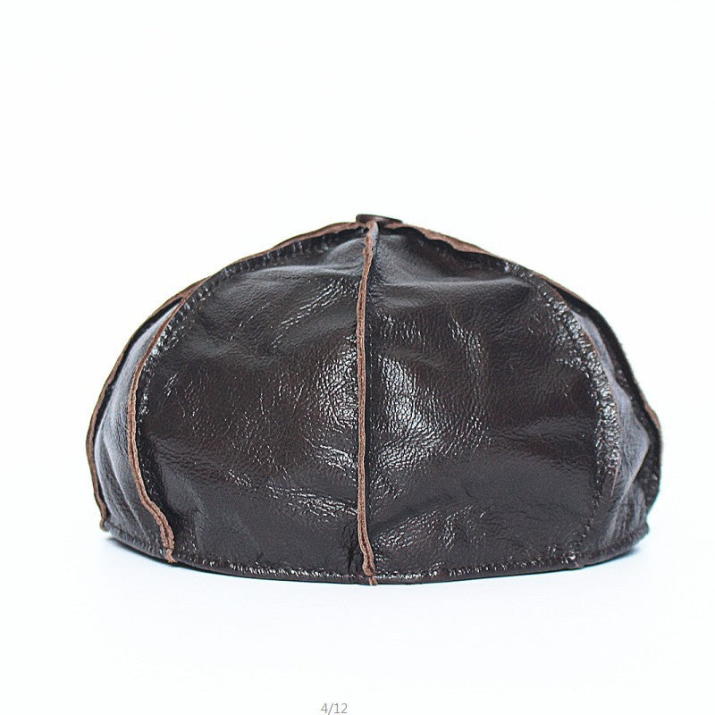 first layer cowhide beret, view 5 - MRSLM