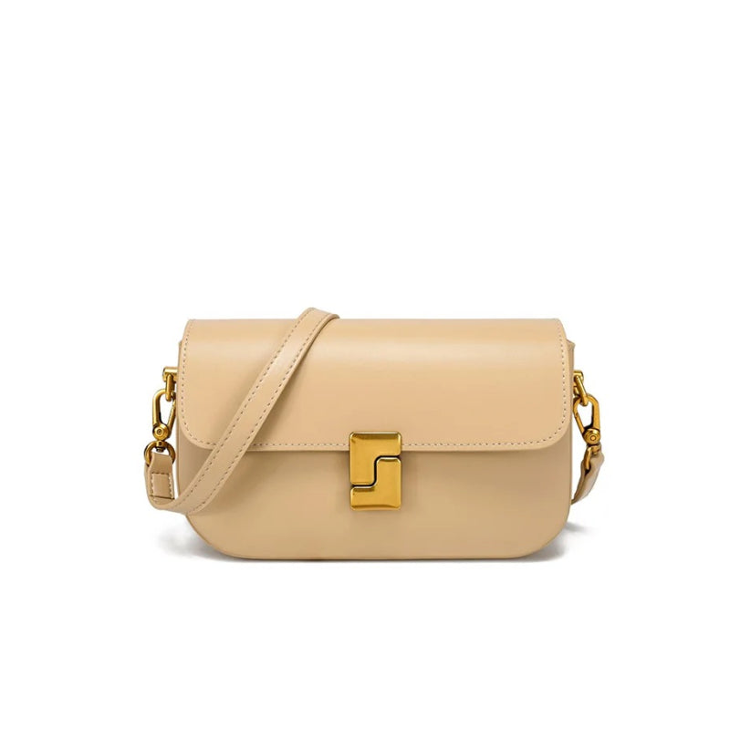 genuine leather minimalist small square bag, view 3 - MRSLM