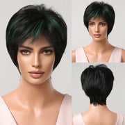 women's short hair full-head wig, view 5 - MRSLM