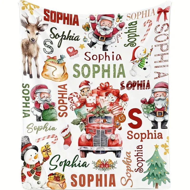 Christmas digital-print throw blanket, view 12 - MRSLM