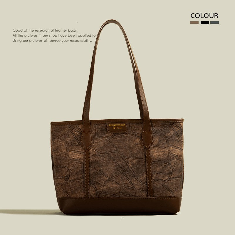 rhombus simple PU tote bag - MRSLM