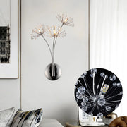 modern crystal dandelion flower wall lamp, view 7 - MRSLM