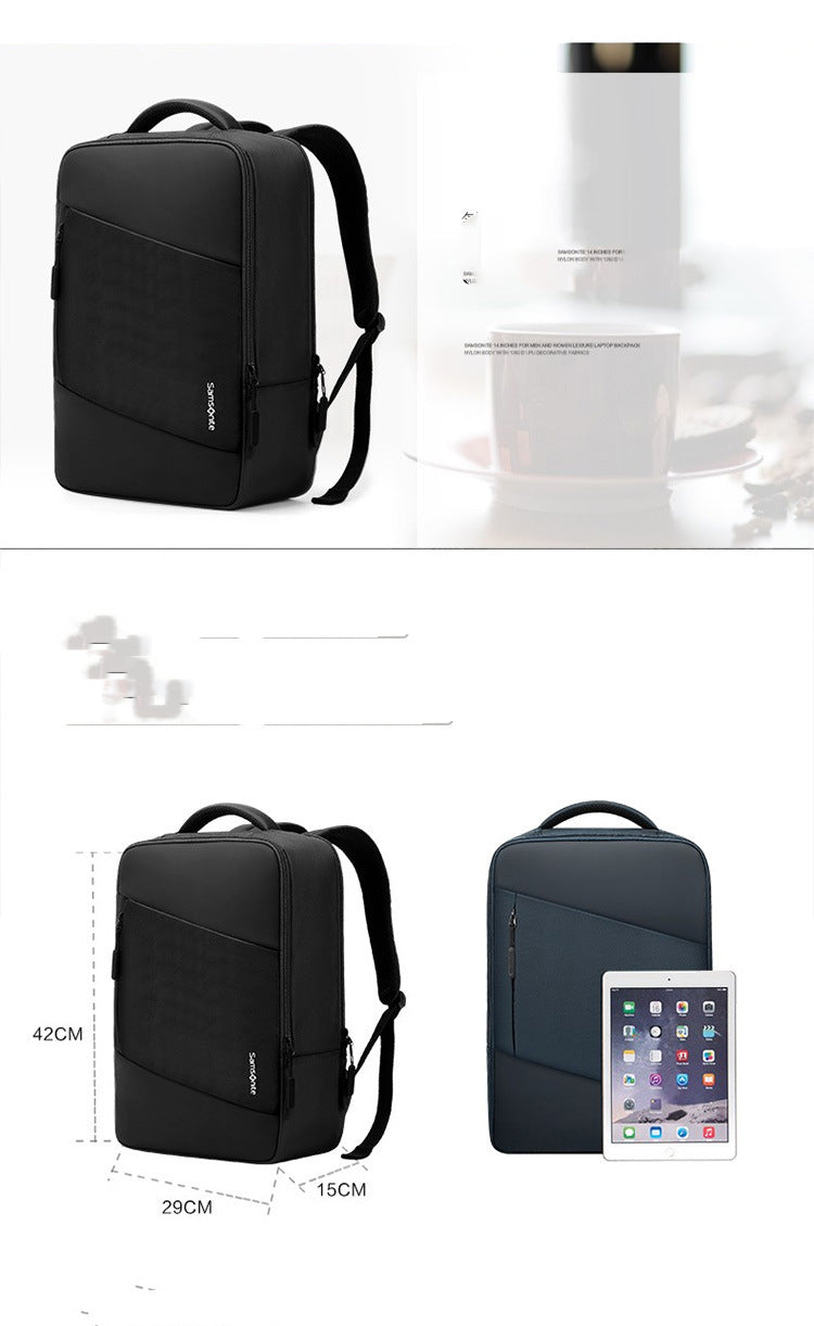 nylon computer backpack, view 2 - MRSLM