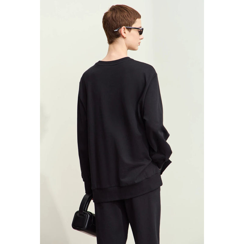 minimalist sporty o-neck sweatshirt, view 8 - MRSLM