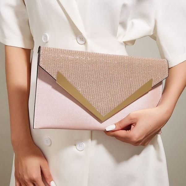 Shimmering sequin evening clutch, view 2 - MRSLM