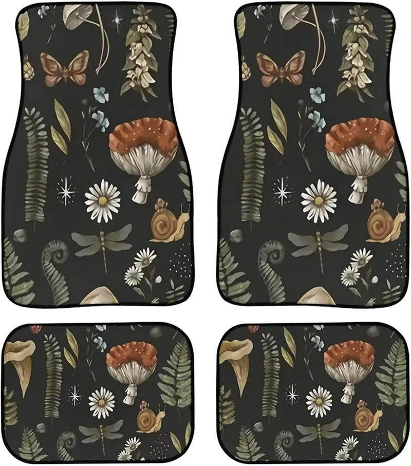 universal mushroom design car floor mats, view 2 - MRSLM