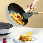 non-stick frying pan with wooden handle, view 9 - MRSLM