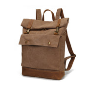 roll top canvas backpack, view 2 - MRSLM