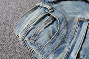 Multi pocket slim fit washed jeans, view 3 - MRSLM