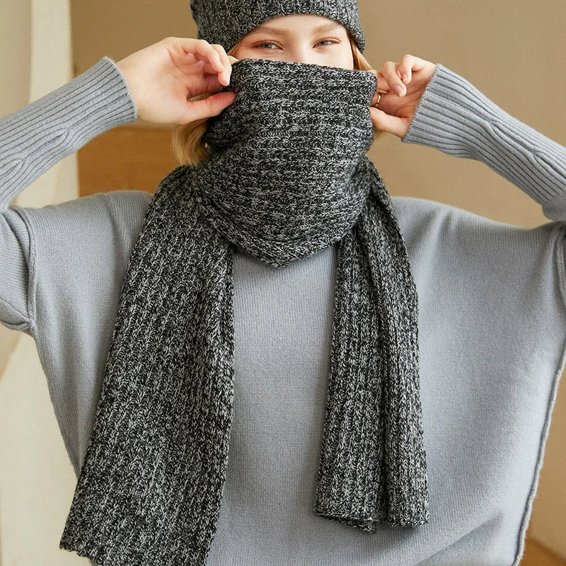 women's knit winter scarf, view 4 - MRSLM