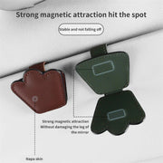 leather car visor clip, view 10 - MRSLM