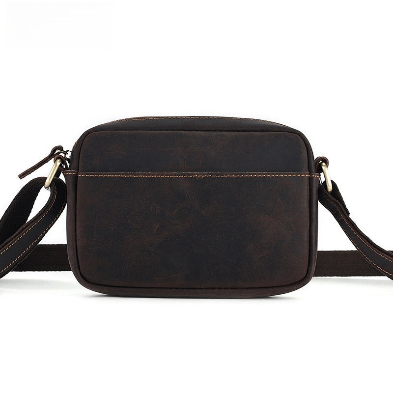 men's retro leather shoulder bag, view 5 - MRSLM