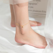 pearl charm s925 silver anklet, view 4 - MRSLM