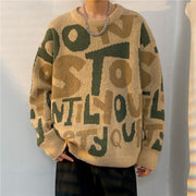 Men's color-block crew neck knit sweater, view 2 - MRSLM