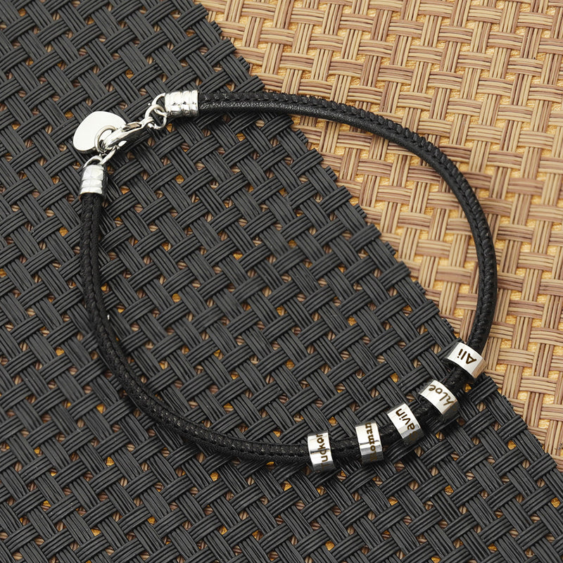 beaded stainless steel heart couple bracelet - MRSLM