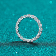 inlaid moss stone silver-plated ring, view 3 - MRSLM