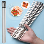 stainless steel BBQ skewers set, view 4 - MRSLM