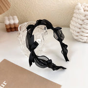 bow knot lace mesh headband, view 2 - MRSLM
