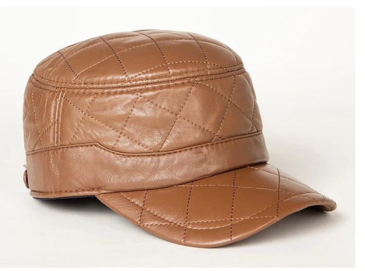 leather peaked cap, view 6 - MRSLM