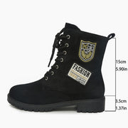 women's lace-up chunky heel boots, view 7 - MRSLM
