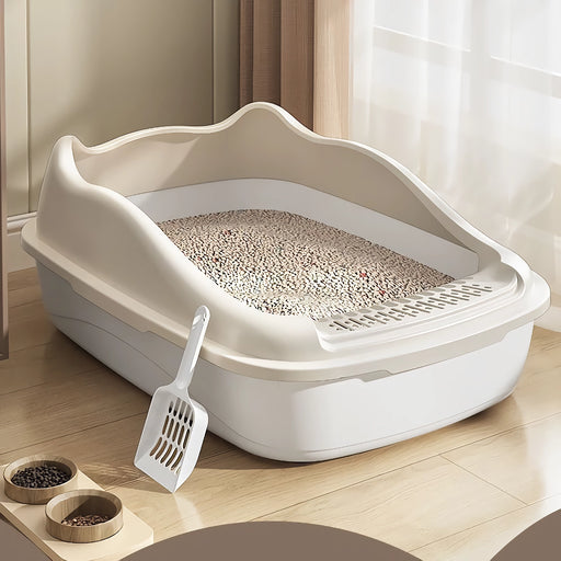 semi-closed cat litter box with scoop - MRSLM