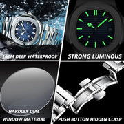 square quartz men's watch, view 11 - MRSLM