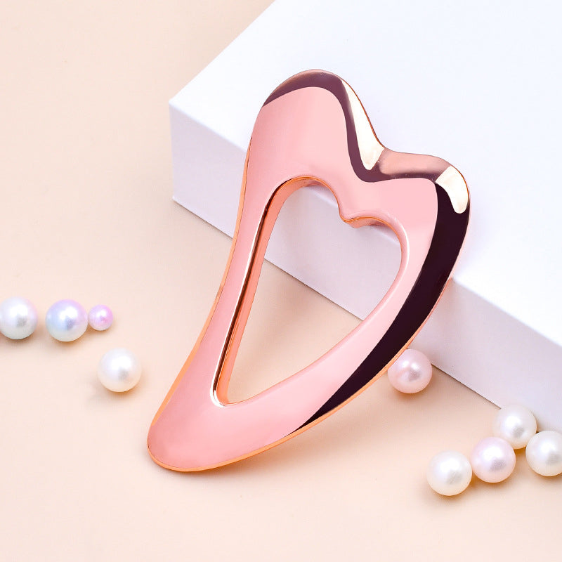 heart-shaped gua sha facial tool, view 2 - MRSLM