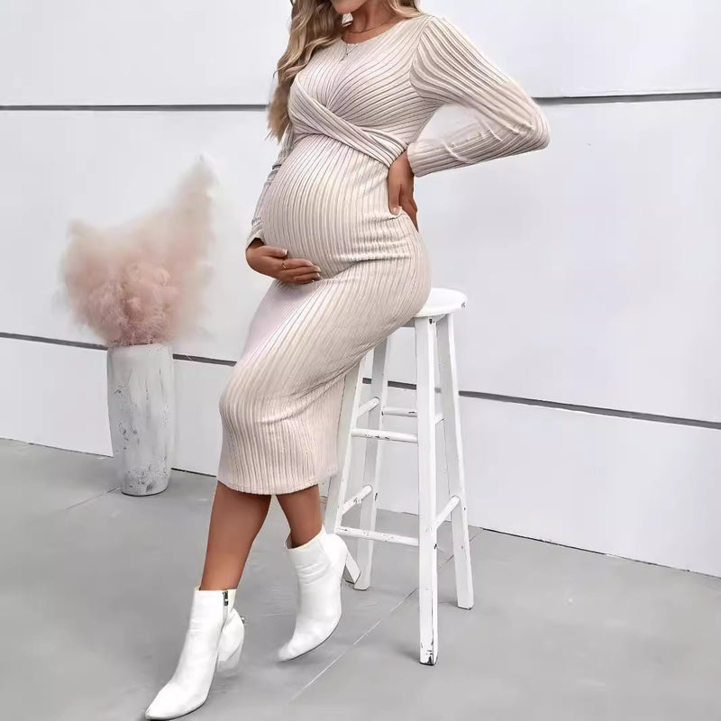 long sleeve maternity dress - MRSLM