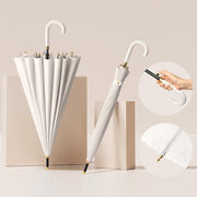 24-rib long handle rain umbrella, view 9 - MRSLM