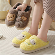 Plush bear house slippers, view 7 - MRSLM