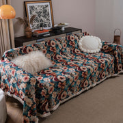 american countryside floral jacquard sofa towel, view 6 - MRSLM