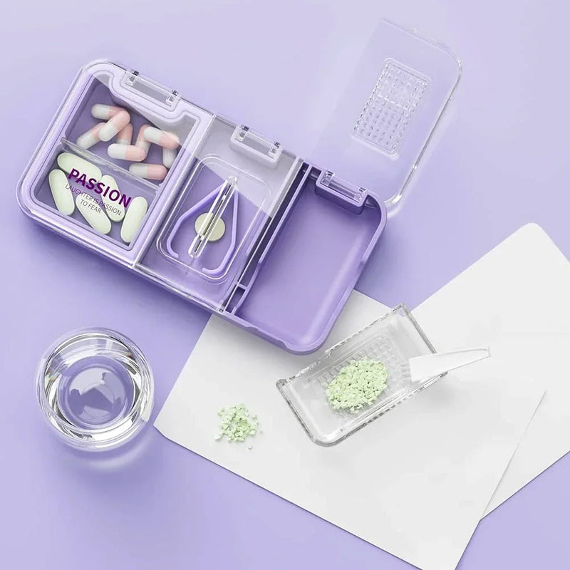 pill cutter with storage and grinder, view 2 - MRSLM