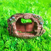 aquarium resin barrel cave ornament, view 3 - MRSLM