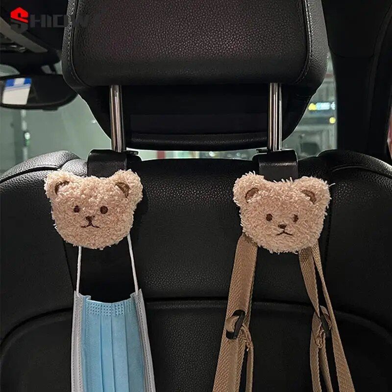 Plush bear car seat back hook, view 10 - MRSLM