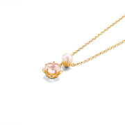Women's flower crystal clavicle chain, view 4 - MRSLM