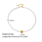 gold plated pearl flower ball bracelet, view 3 - MRSLM