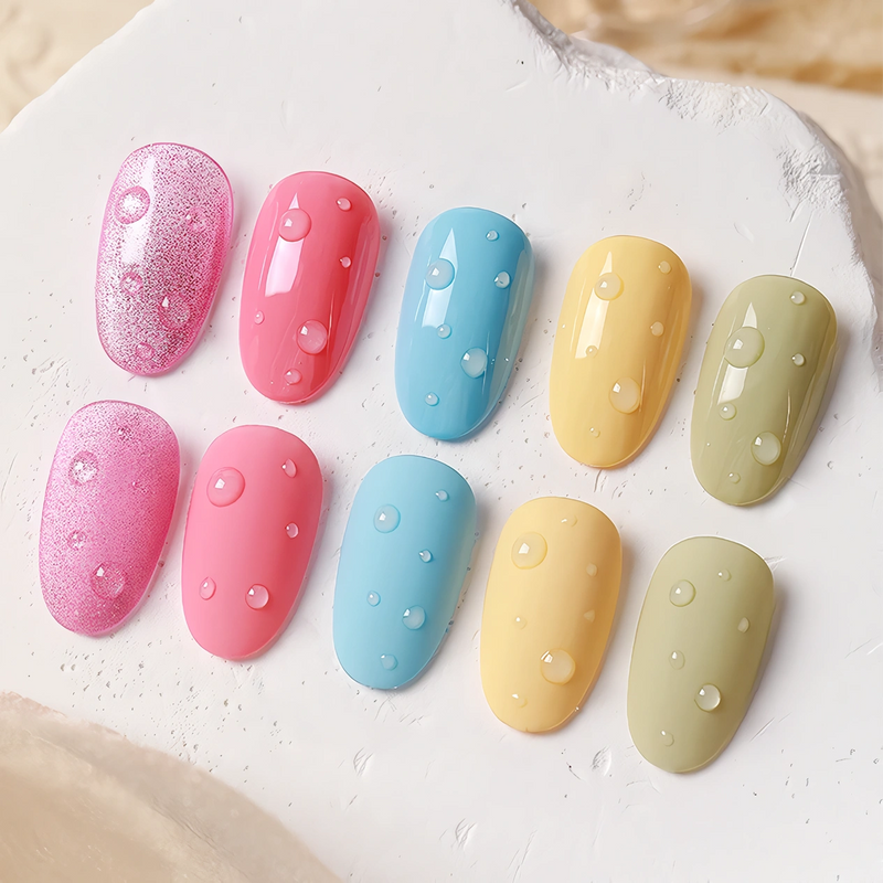 clear water drop wave gel nail polish, view 7 - MRSLM