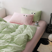 washed cotton bedding set, view 2 - MRSLM